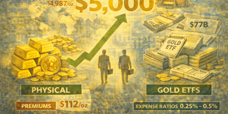 Gold near $5,000/oz: physical vs. paper- what’s the smarter buy?